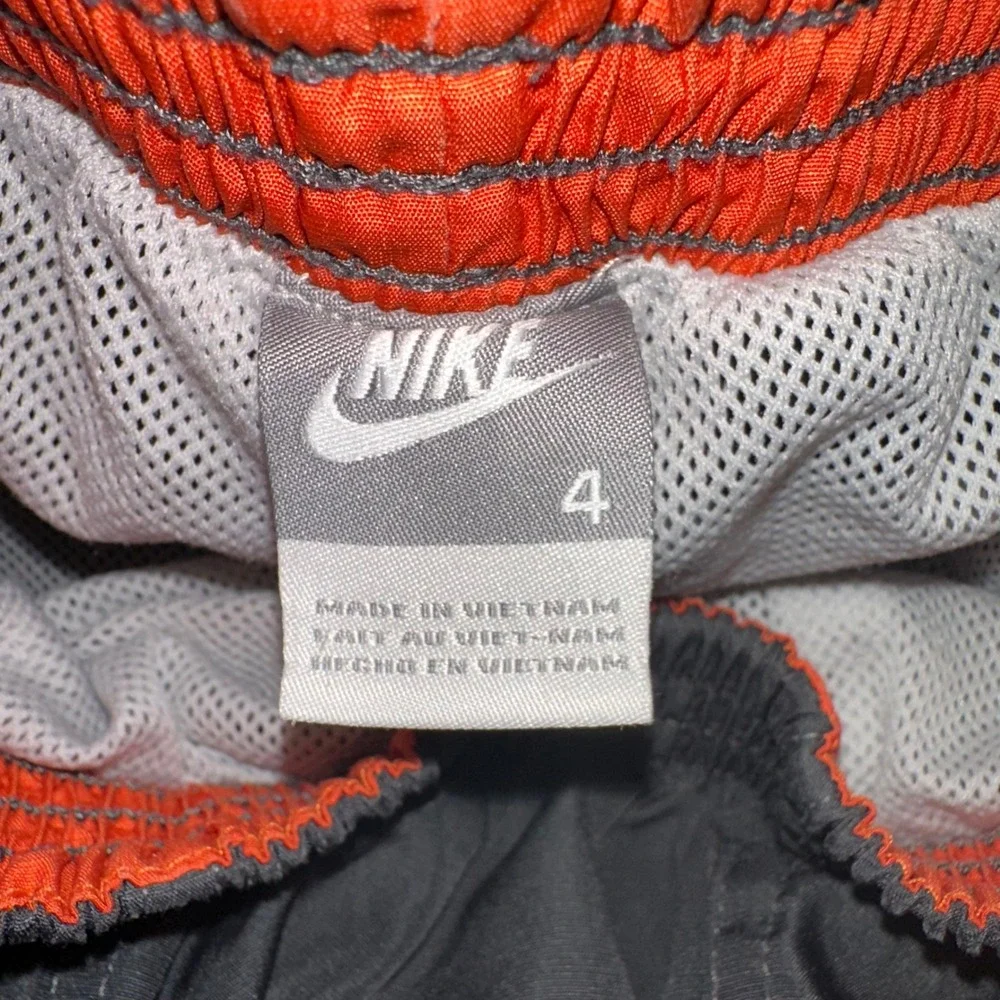 Nike vintage Kids Pants Size 4 GrayOrange White Cargo Track‎ Athletic Wear